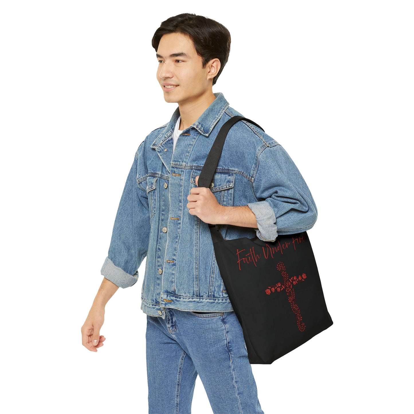 Faith Under Fire Adjustable Tote Bag