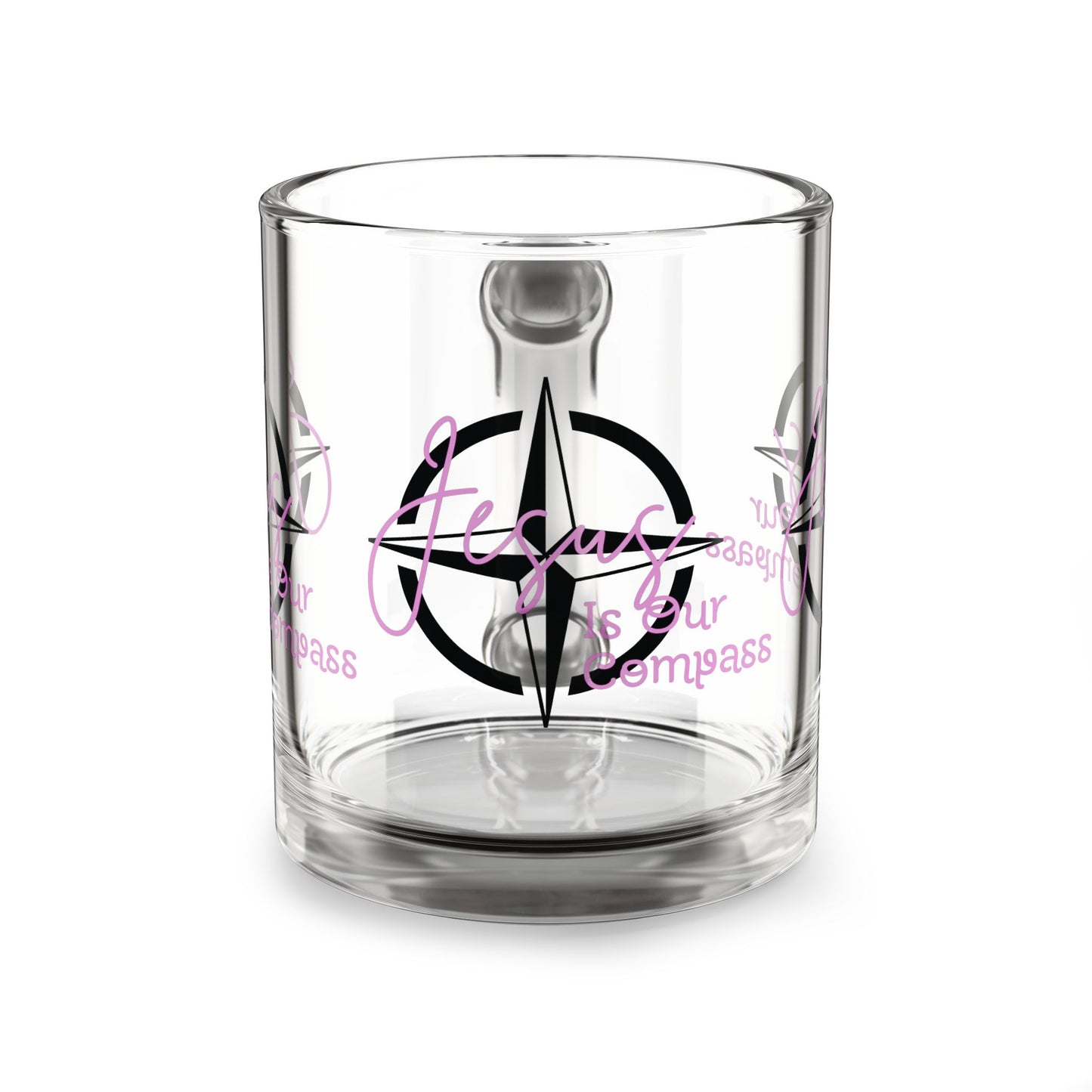 Jesus Is Our Compass Mug (Pink Lettering)