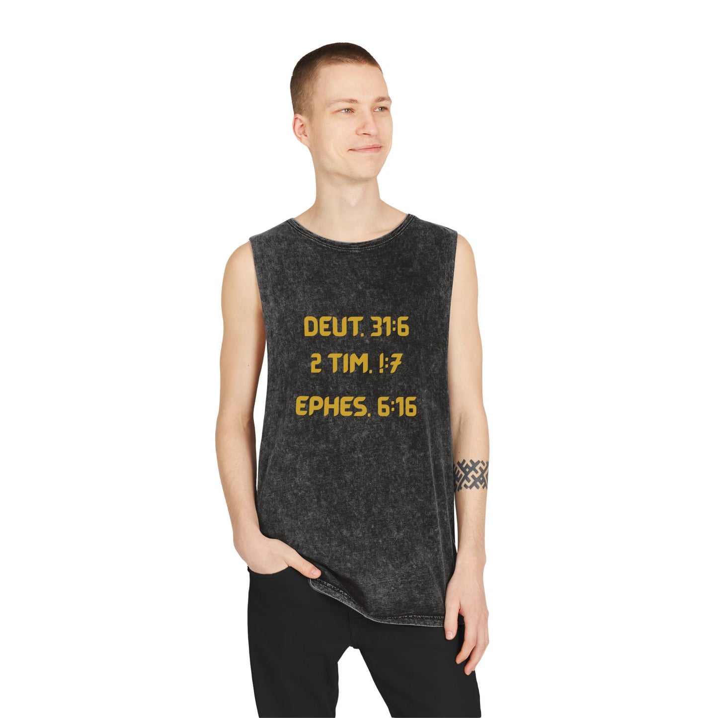 Faith Under Fire Not Burned. Built. Stonewashed Tee