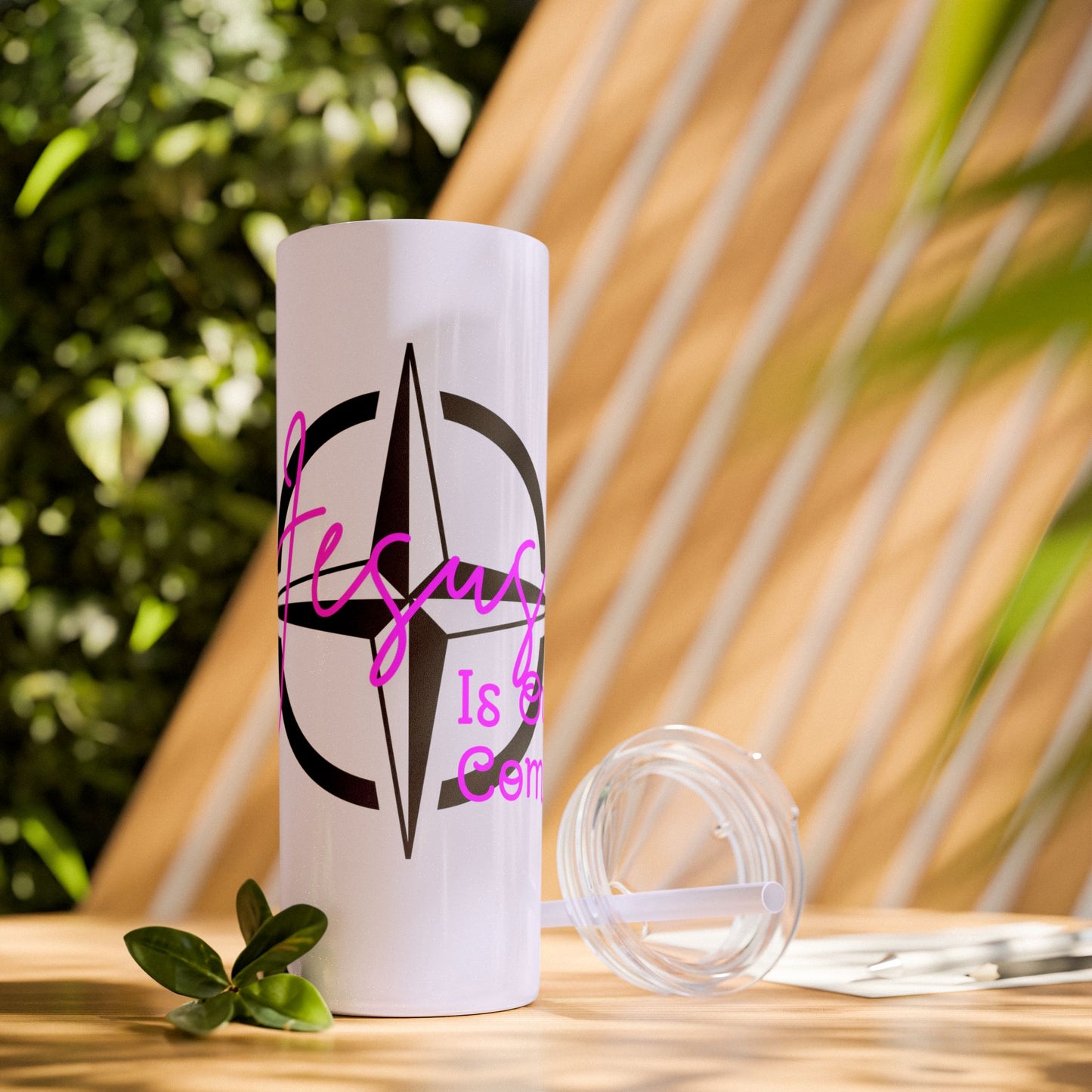 Jesus Is Our Compass Skinny Tumbler