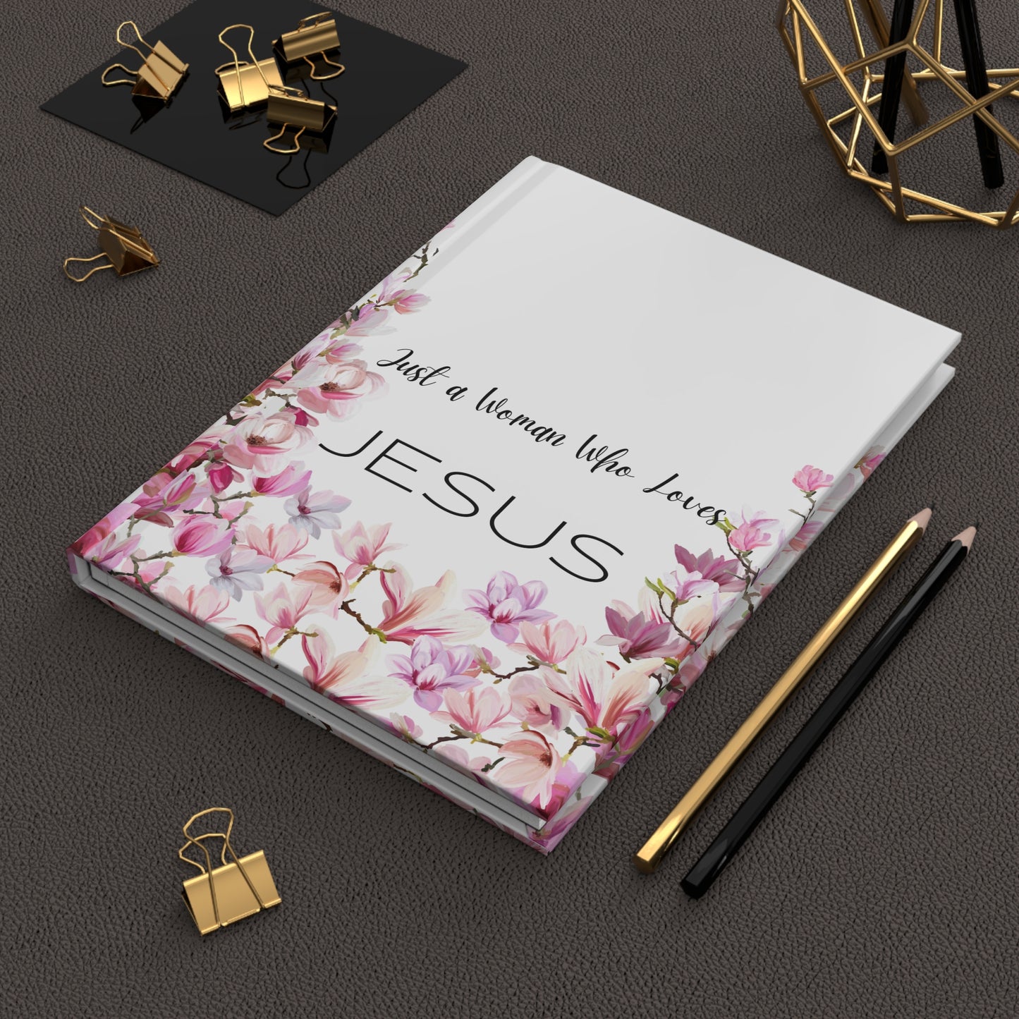 Just A Woman Lined Journal- White