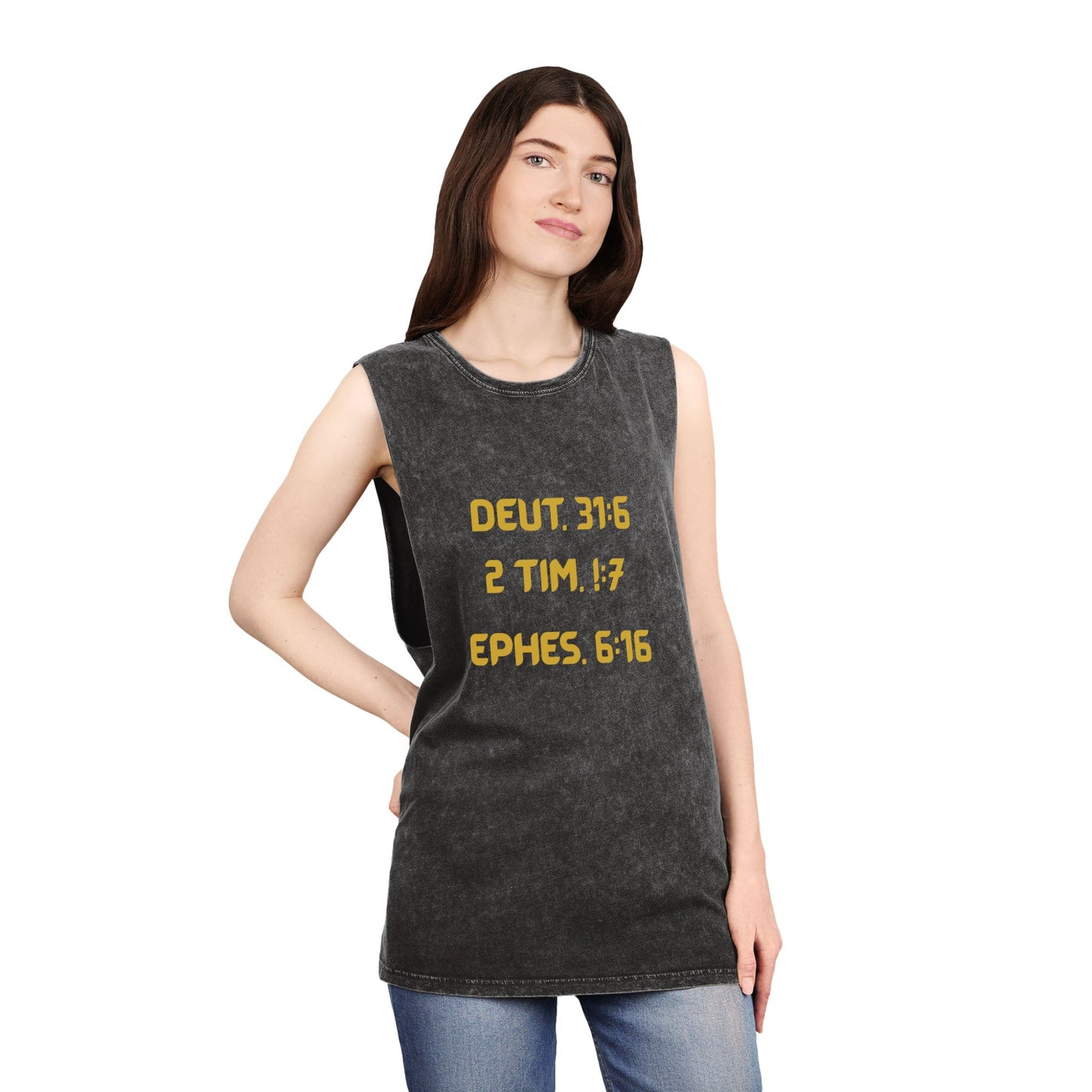 Faith Under Fire Not Burned. Built. Stonewashed Tee