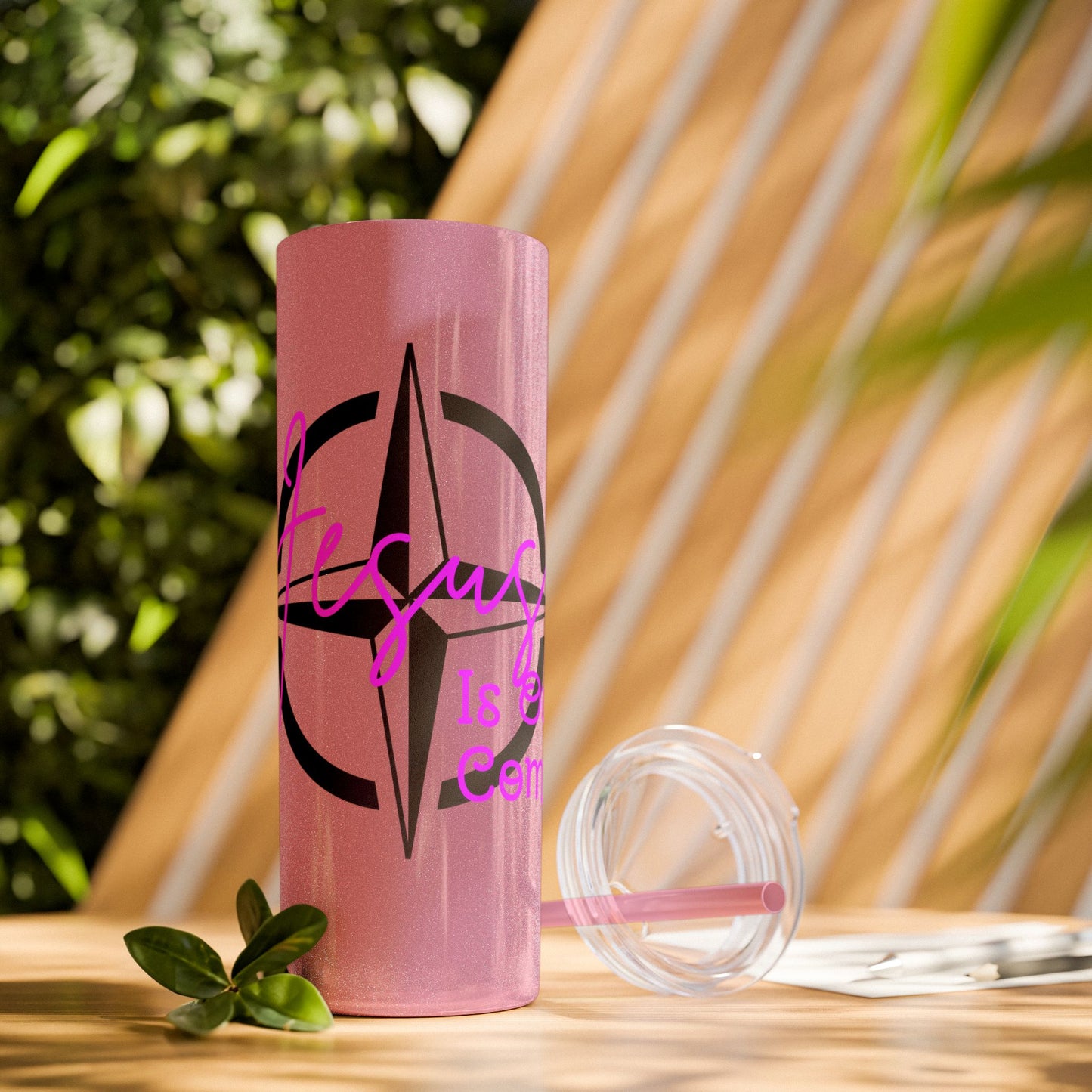 Jesus Is Our Compass Skinny Tumbler