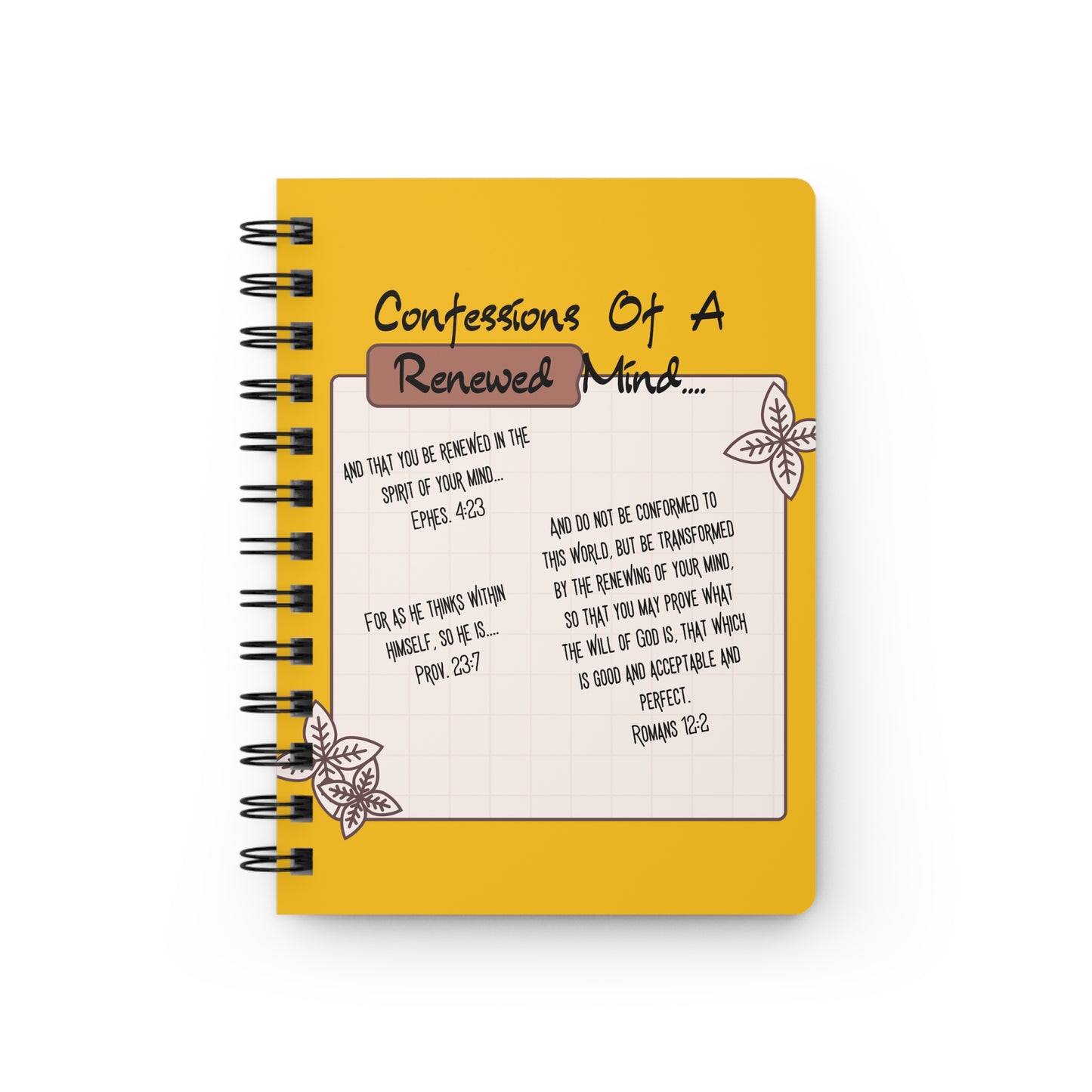 Renewed Mind Journal- Yellow