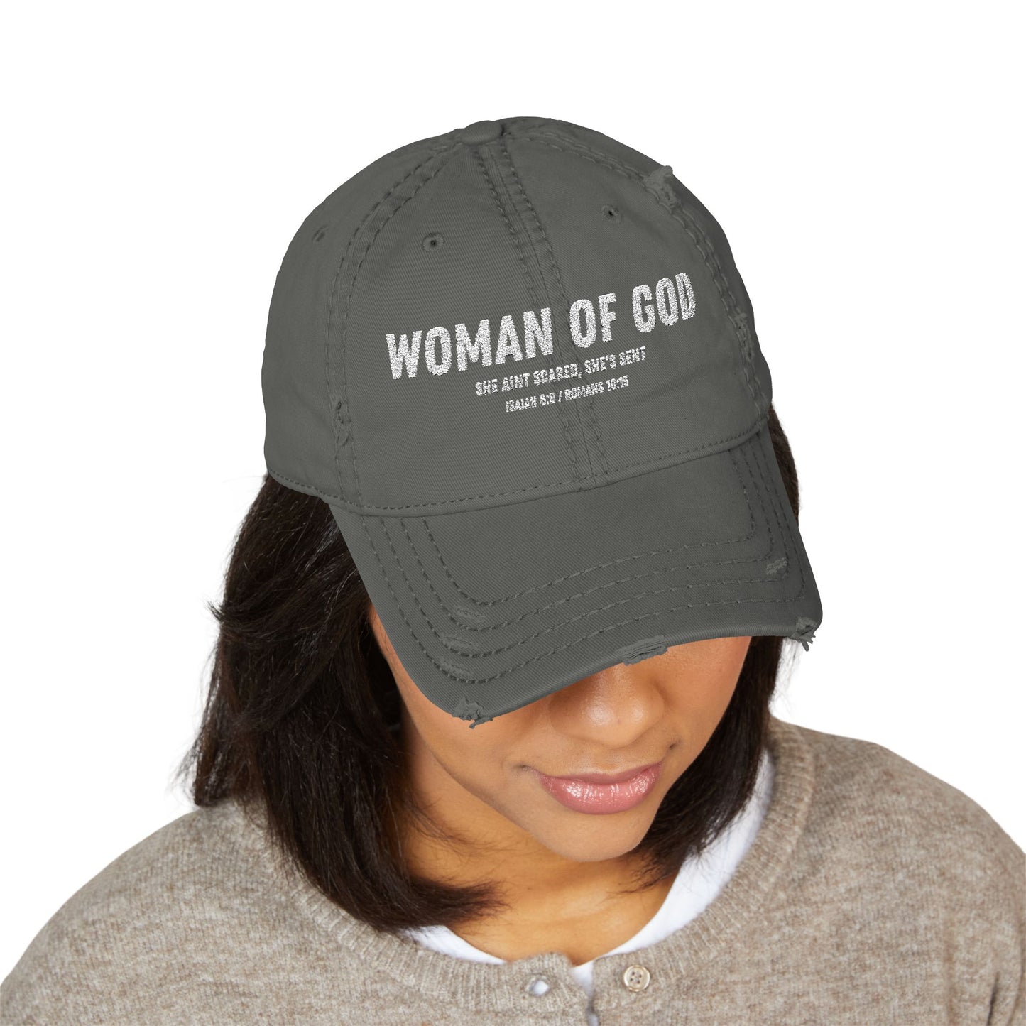 Woman of God Distressed Dad Hat