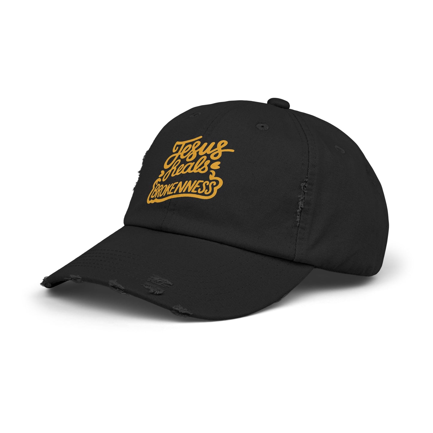 Jesus Heals Brokenness Distressed Cap