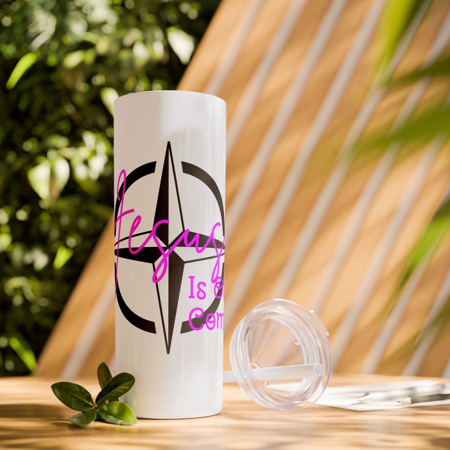 Jesus Is Our Compass Skinny Tumbler