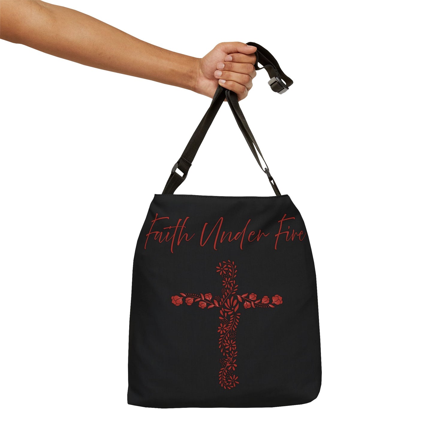 Faith Under Fire Adjustable Tote Bag