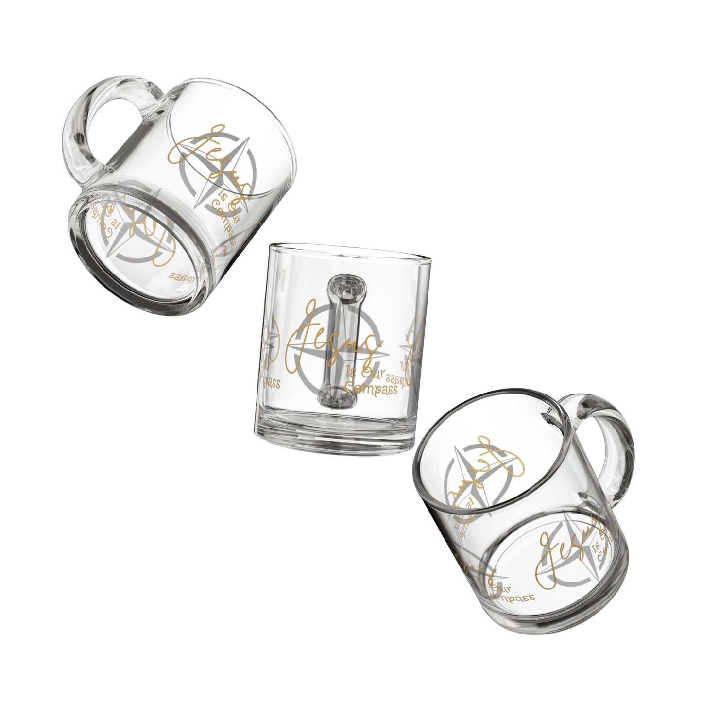 Jesus is Our Compass Mug (Gold Lettering)