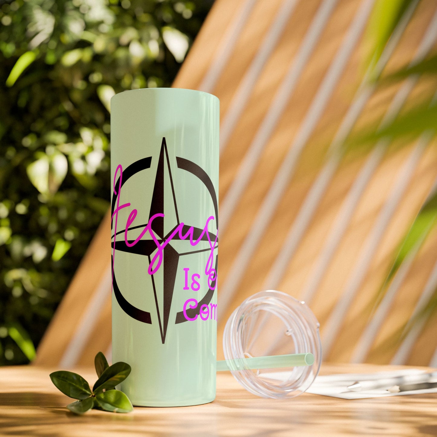 Jesus Is Our Compass Skinny Tumbler