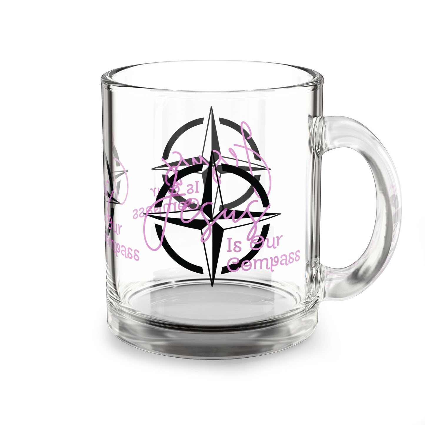 Jesus Is Our Compass Mug (Pink Lettering)