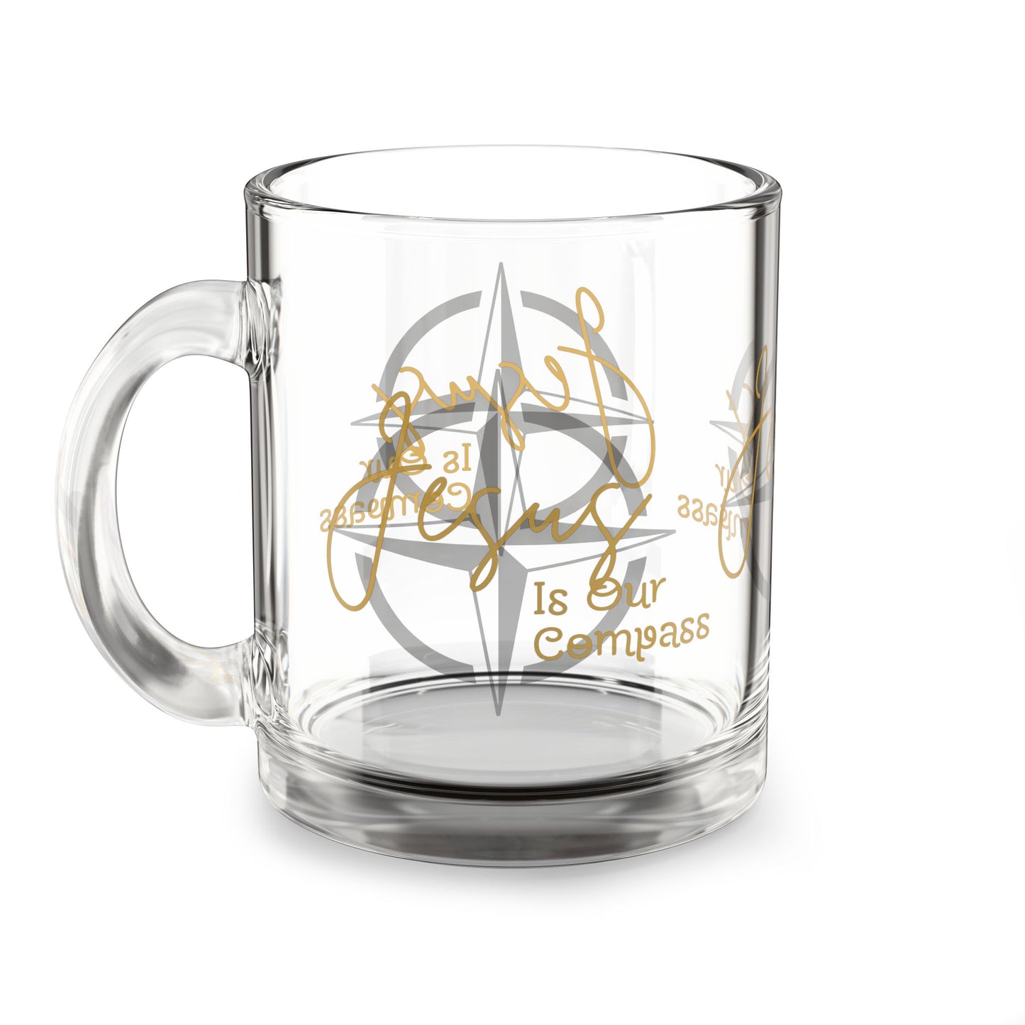 Jesus is Our Compass Mug (Gold Lettering)