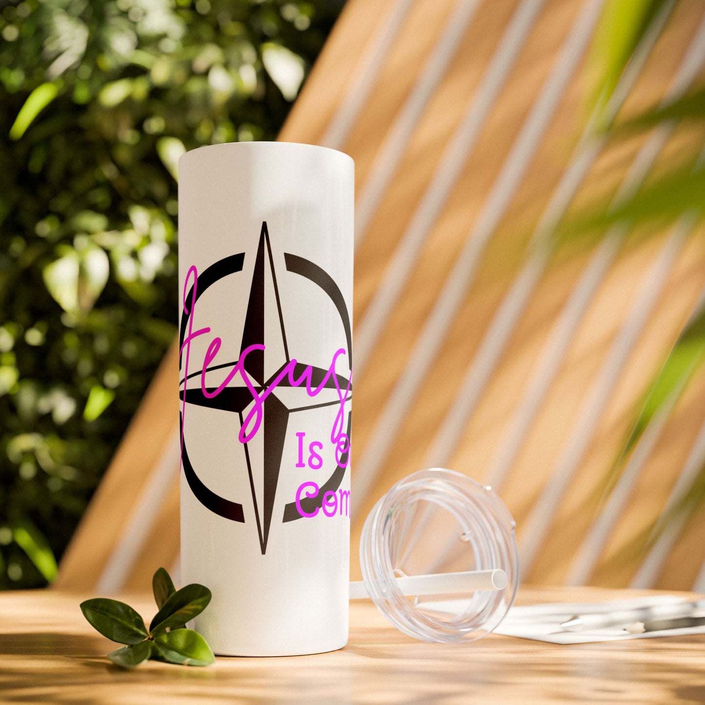 Jesus Is Our Compass Skinny Tumbler