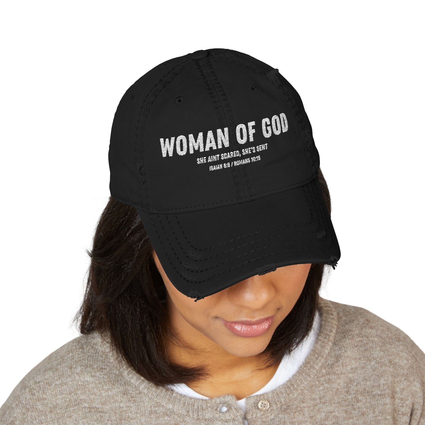 Woman of God Distressed Dad Hat