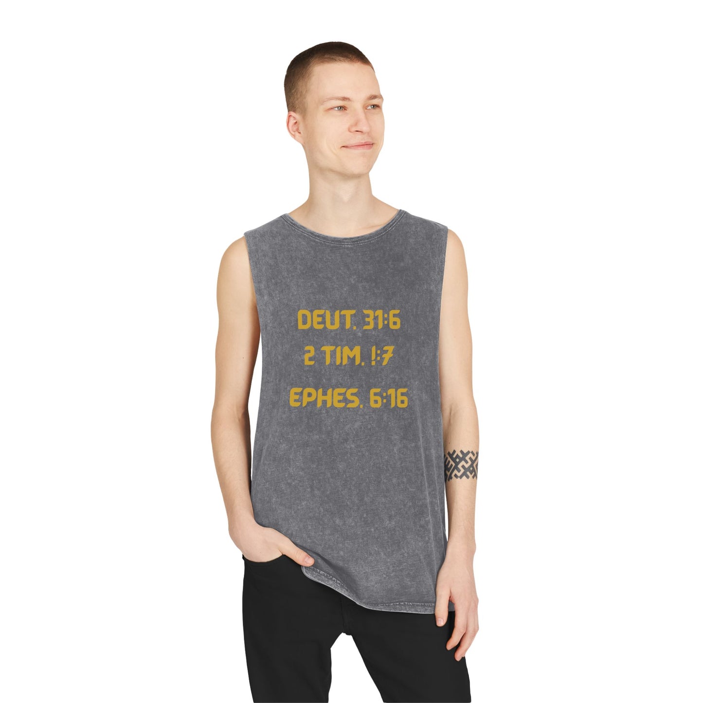 Faith Under Fire Not Burned. Built. Stonewashed Tee