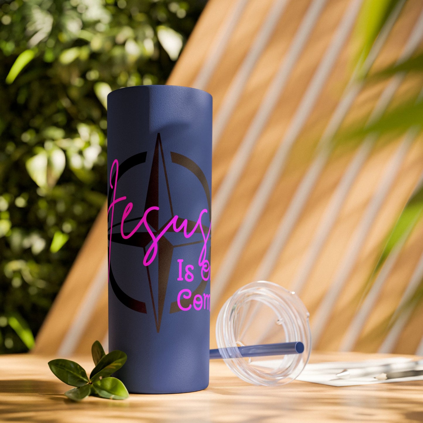 Jesus Is Our Compass Skinny Tumbler