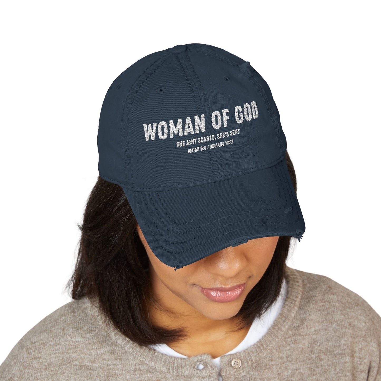 Woman of God Distressed Dad Hat