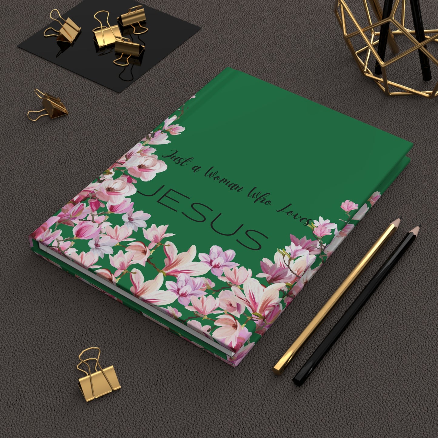 Just A Woman Lined Journal- Green