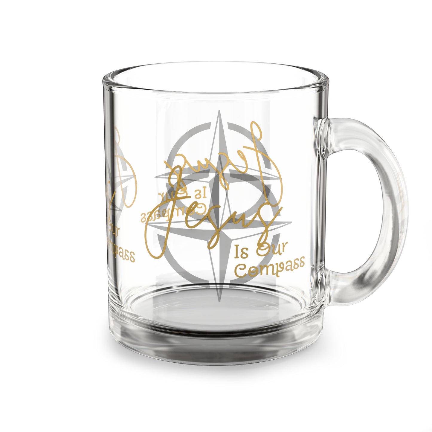 Jesus is Our Compass Mug (Gold Lettering)