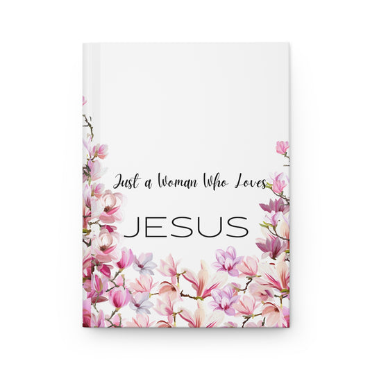 Just A Woman Lined Journal- White