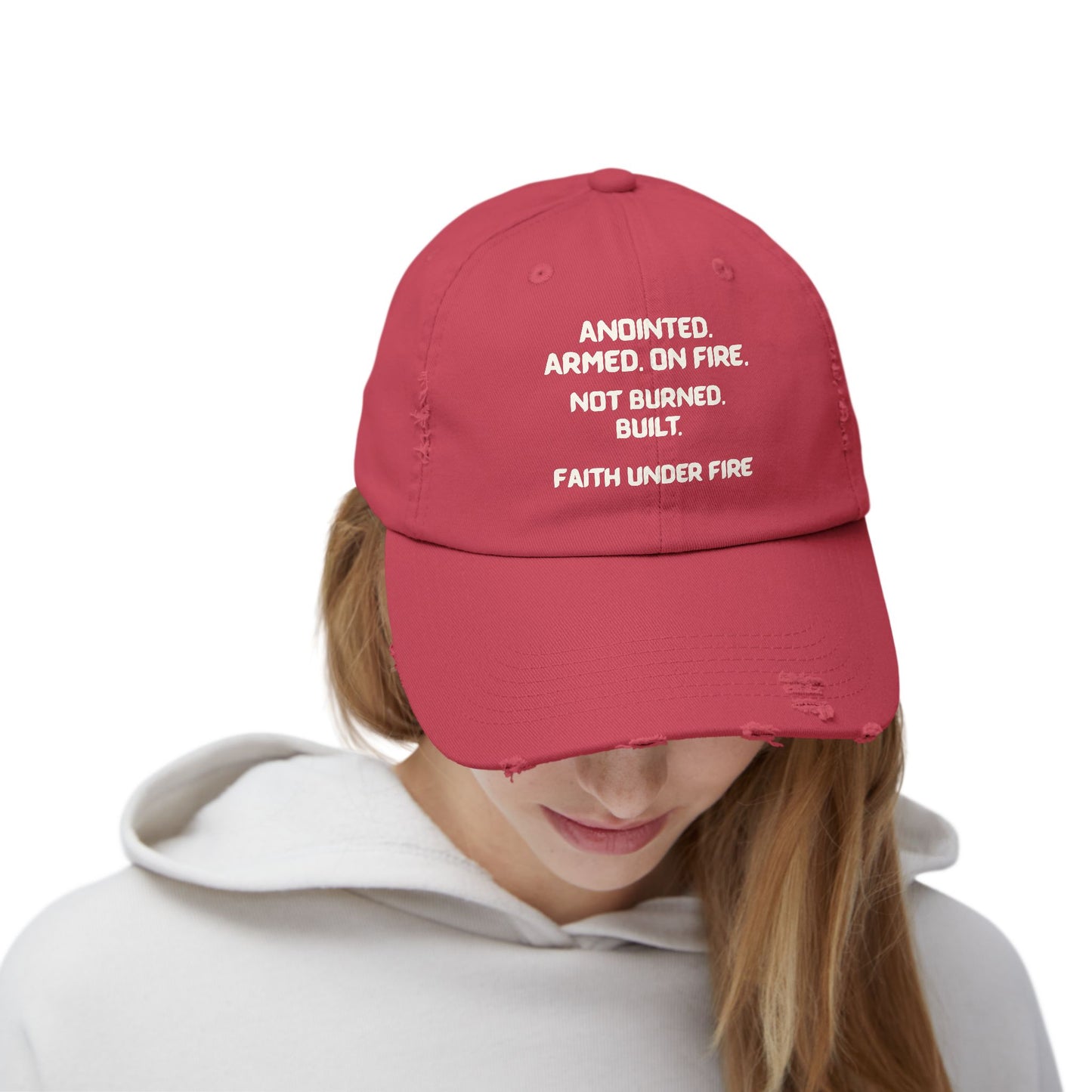 Faith Under Fire Distressed Hat
