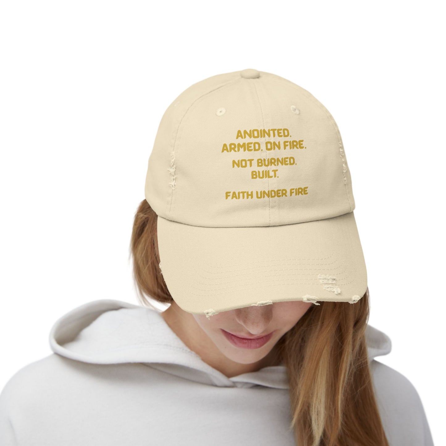 Faith Under Fire Distressed Hat