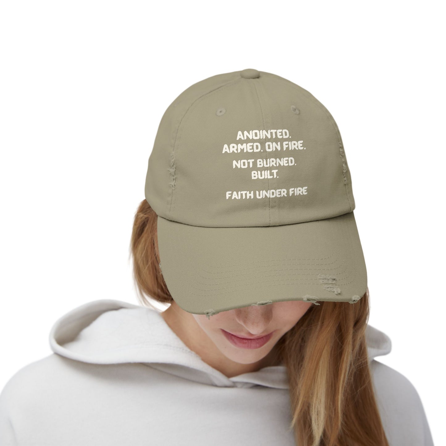 Faith Under Fire Distressed Hat