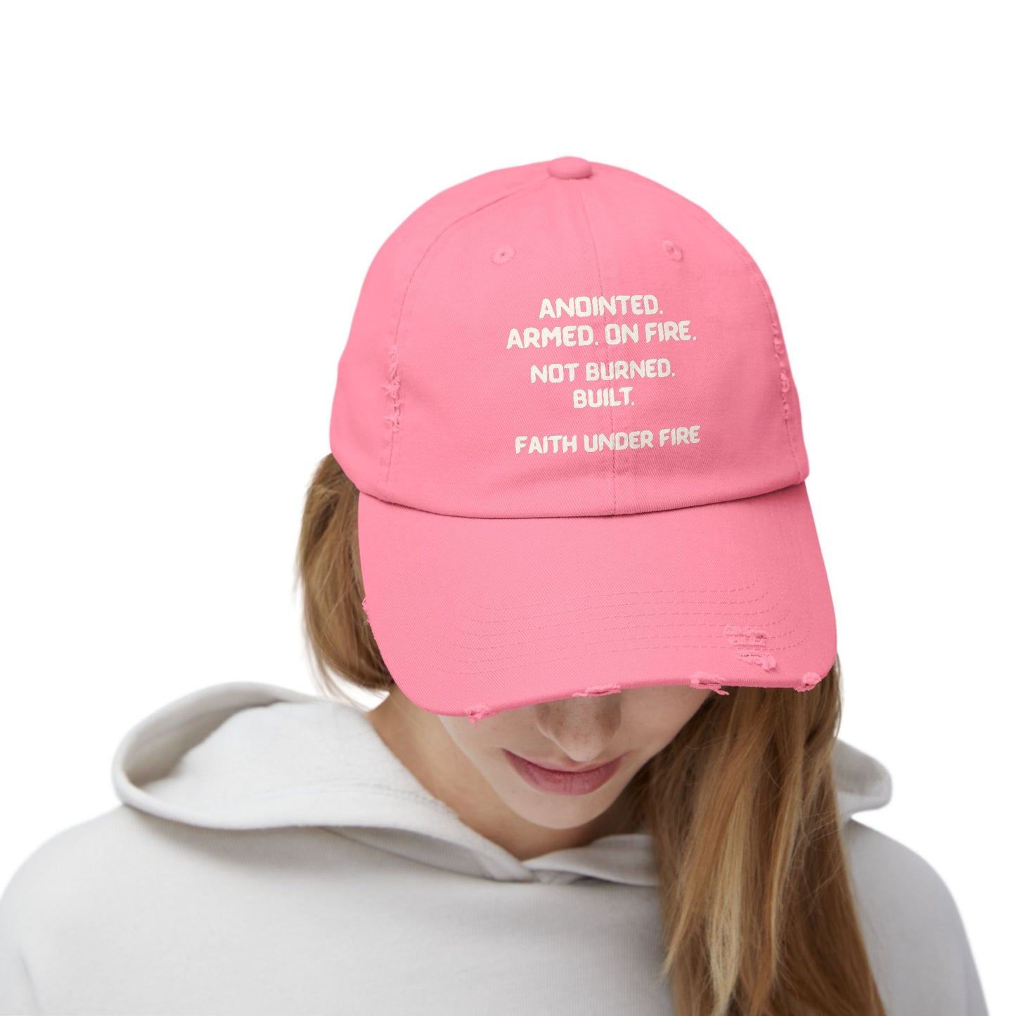 Faith Under Fire Distressed Hat