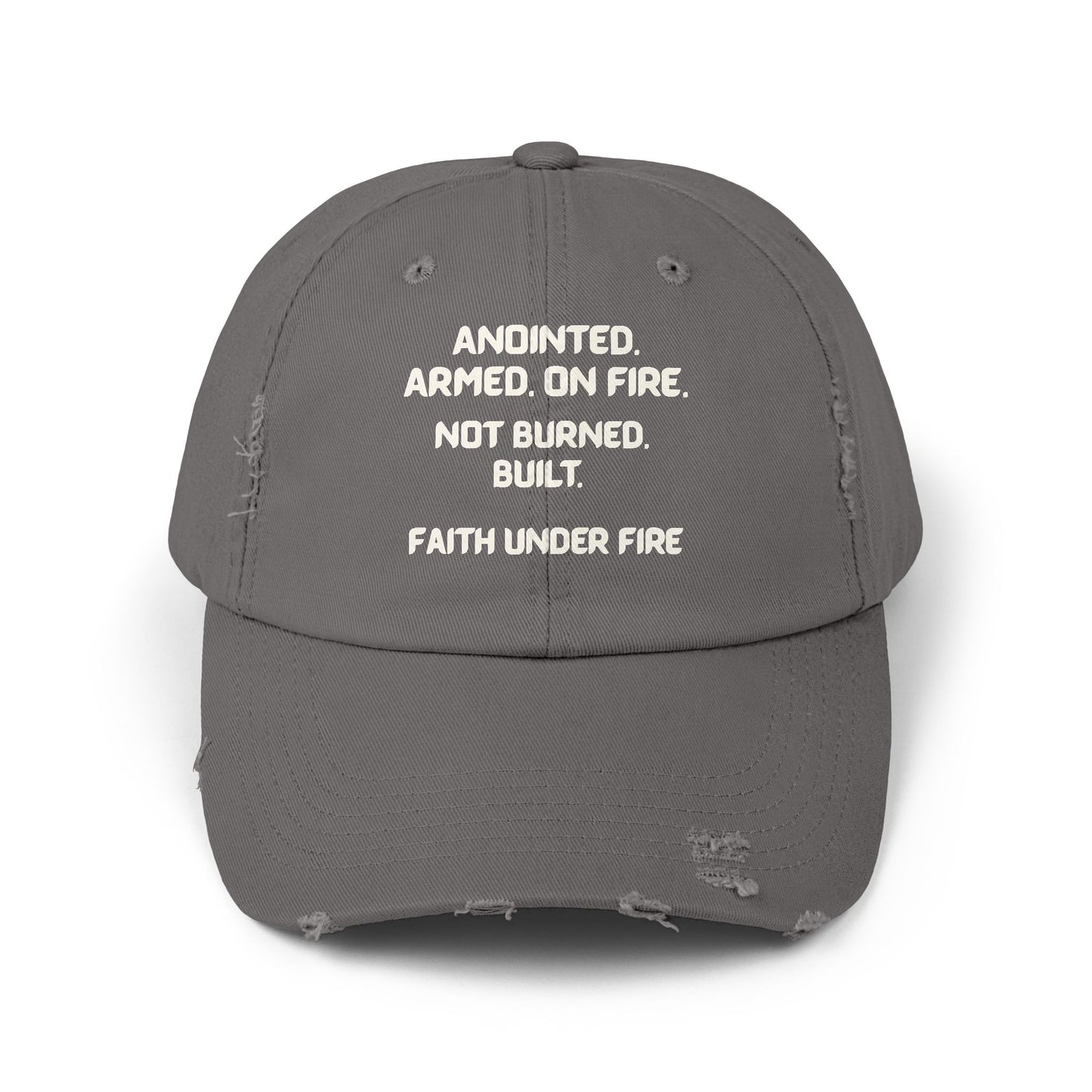 Faith Under Fire Distressed Hat