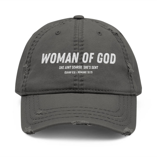Woman of God Distressed Dad Hat