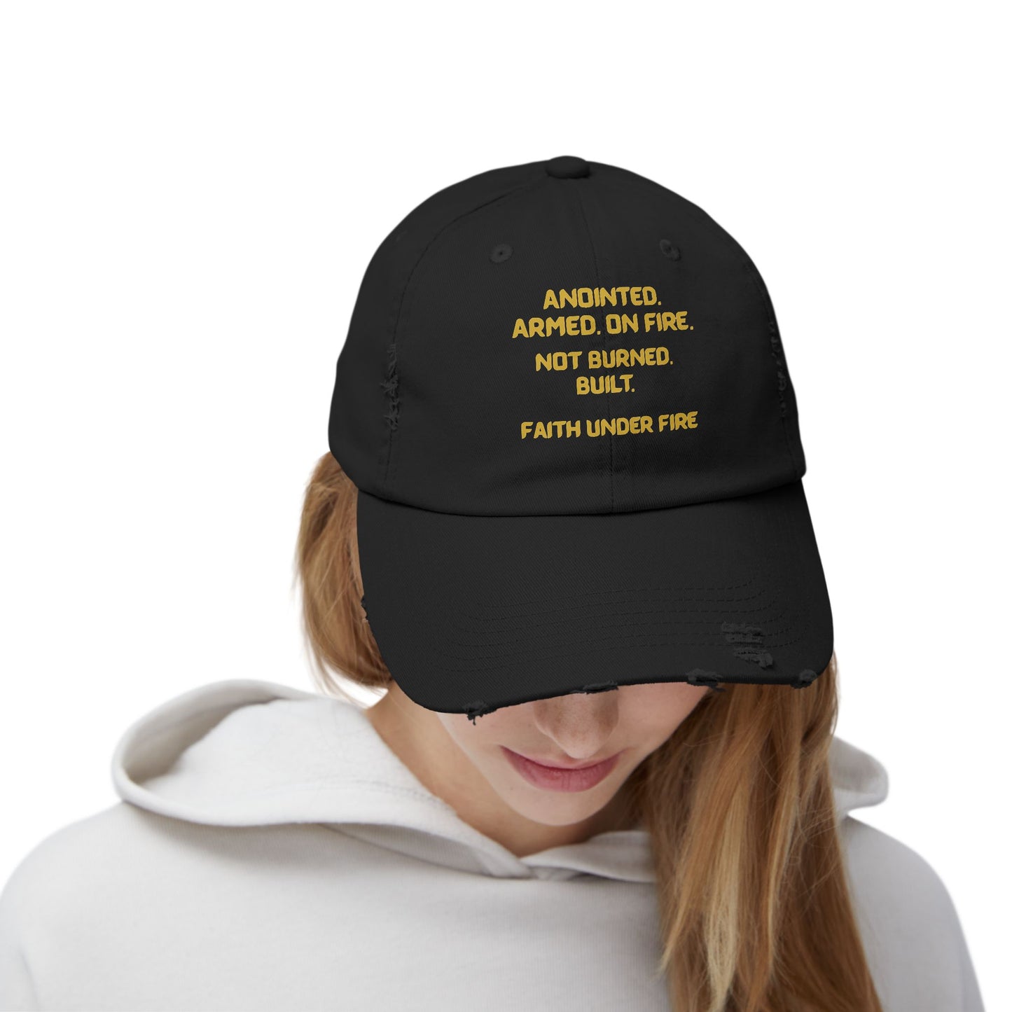 Faith Under Fire Distressed Hat
