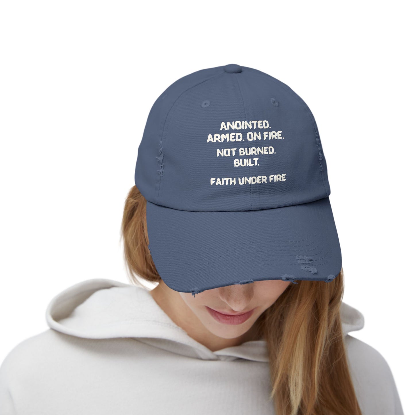 Faith Under Fire Distressed Hat