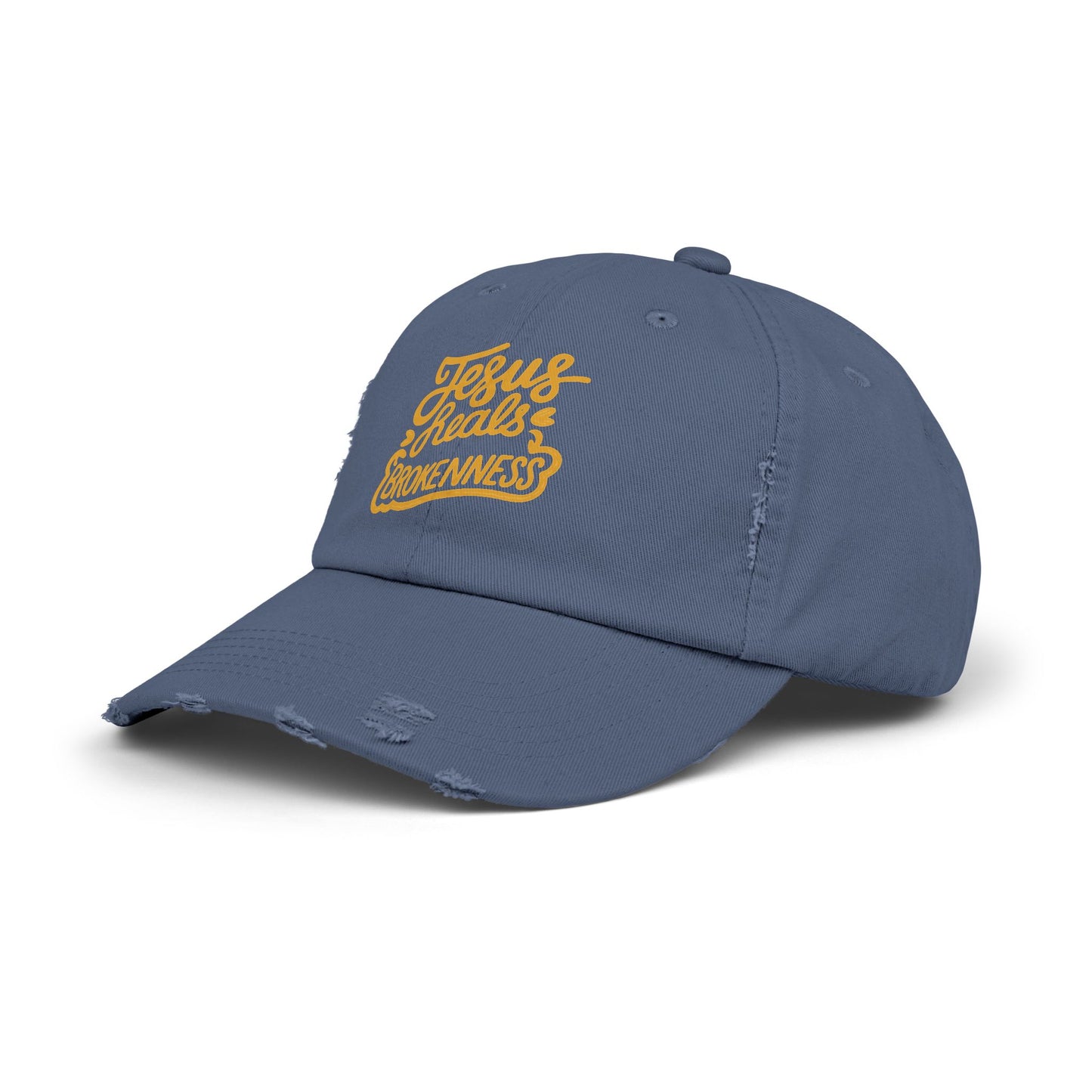 Jesus Heals Brokenness Distressed Cap