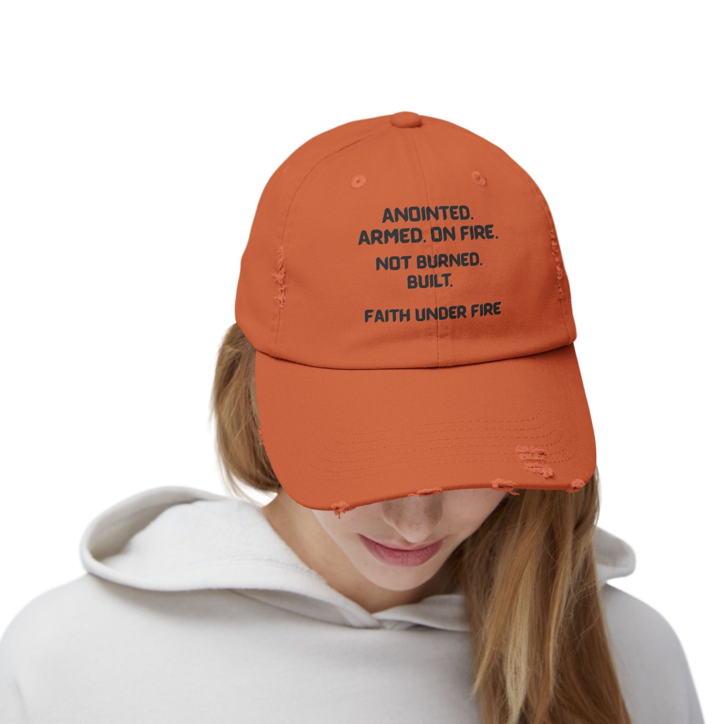 Faith Under Fire Distressed Hat